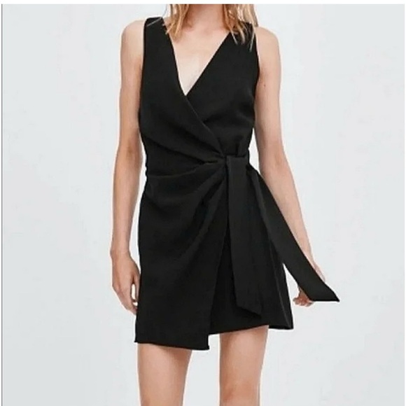 Zara Dresses & Skirts - Zara Black Wrap Mini Dress